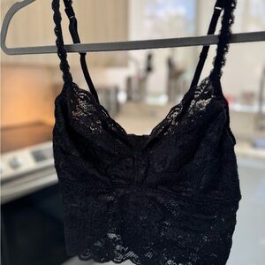 Cosabella Black Bandeau with Lace Detailing
